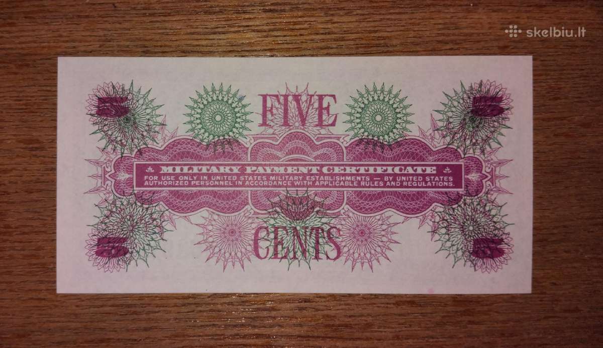 JAV 5 centu banknotas - nuotraukos Nr. 2