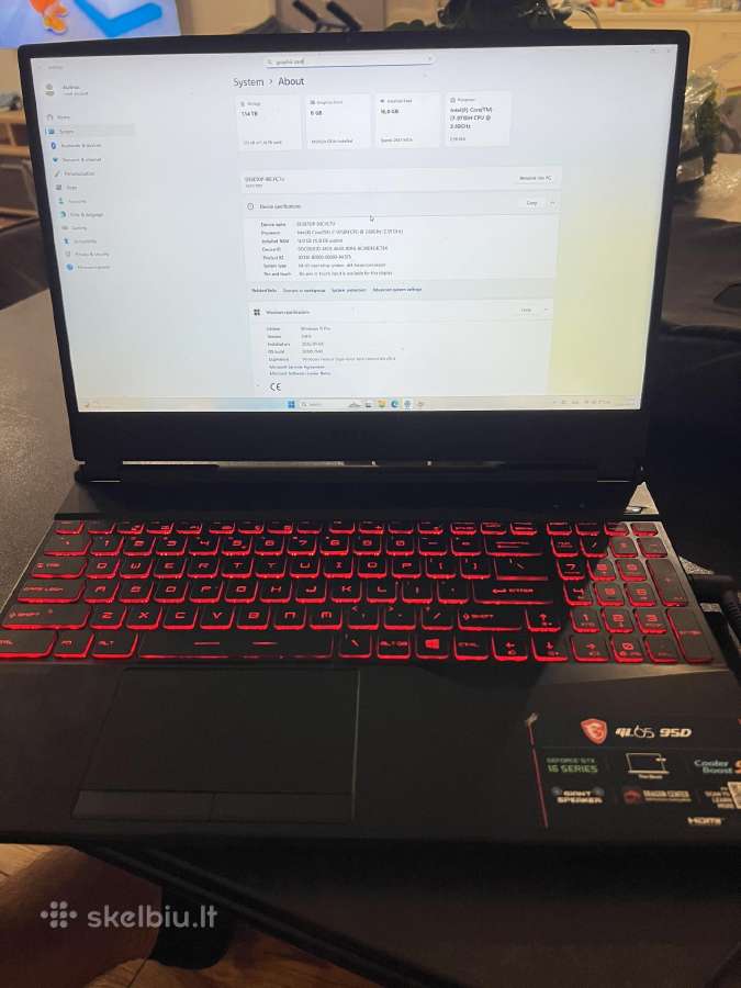 Msi Gl65 - nuotraukos Nr. 4