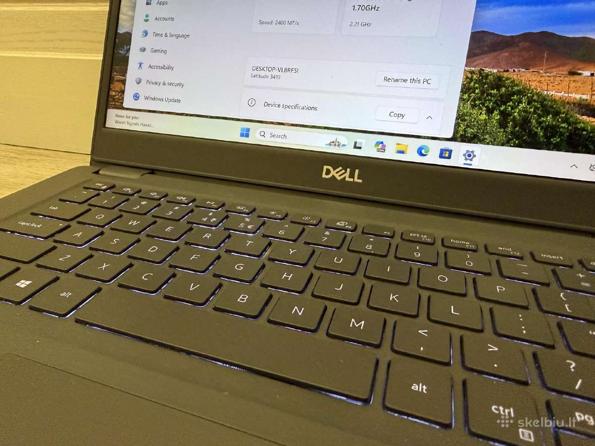 Dell Latitude 3410 i5-10310u/16ram/256/14fhd/w11p - nuotraukos Nr. 6