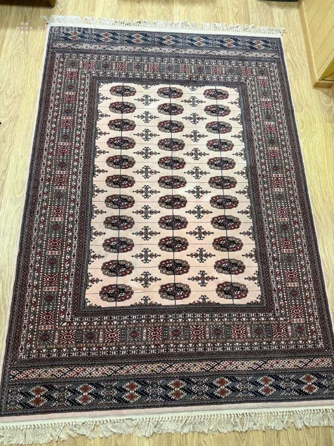 Rankų darbo vilnonis Bukhara kilimas - nuotraukos Nr. 2