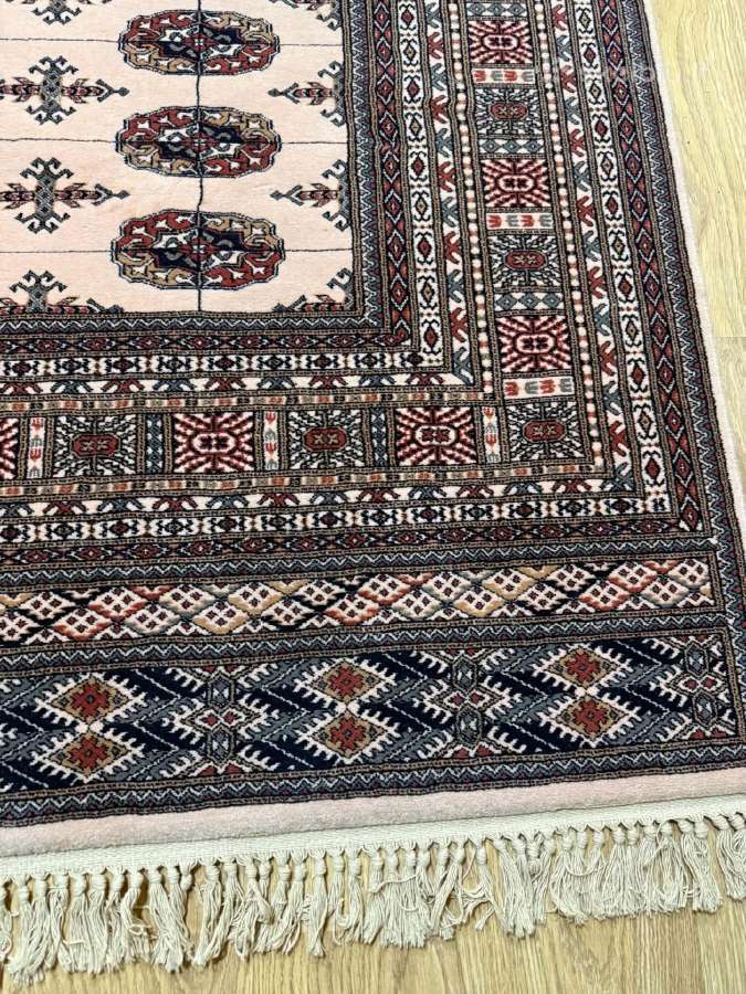 Rankų darbo vilnonis Bukhara kilimas - nuotraukos Nr. 3