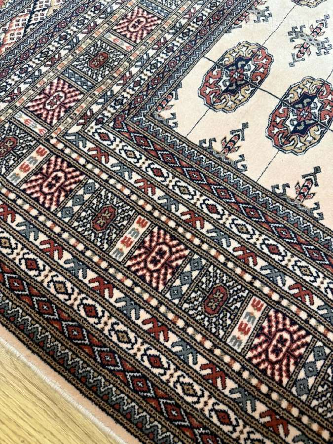 Rankų darbo vilnonis Bukhara kilimas - nuotraukos Nr. 4