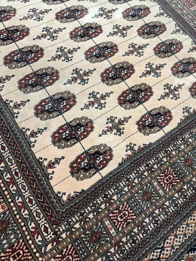Rankų darbo vilnonis Bukhara kilimas - nuotraukos Nr. 5