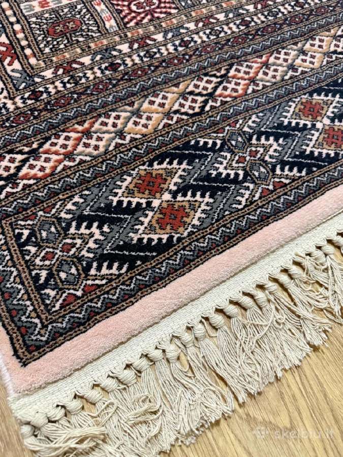 Rankų darbo vilnonis Bukhara kilimas - nuotraukos Nr. 6