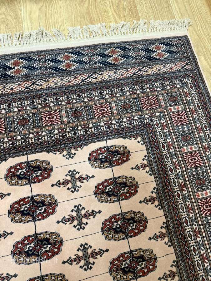 Rankų darbo vilnonis Bukhara kilimas - nuotraukos Nr. 7