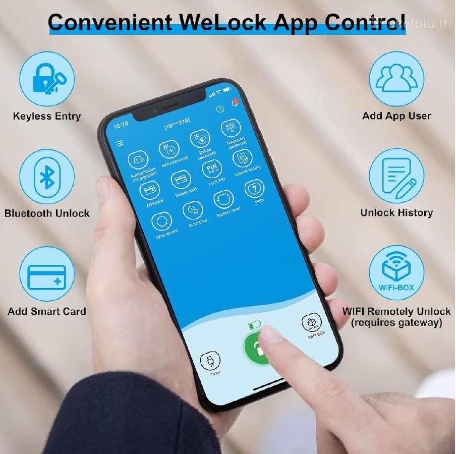 Welock smart lock išmanioji spyna touca51 - nuotraukos Nr. 4