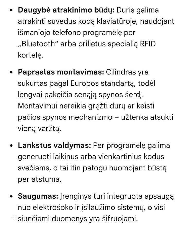 Welock smart lock išmanioji spyna touca51 - nuotraukos Nr. 9