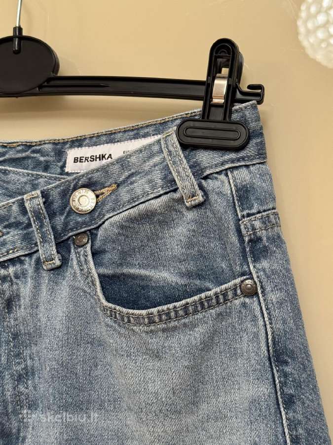 Bershka džinsai susiaustu juosmeniu - nuotraukos Nr. 9