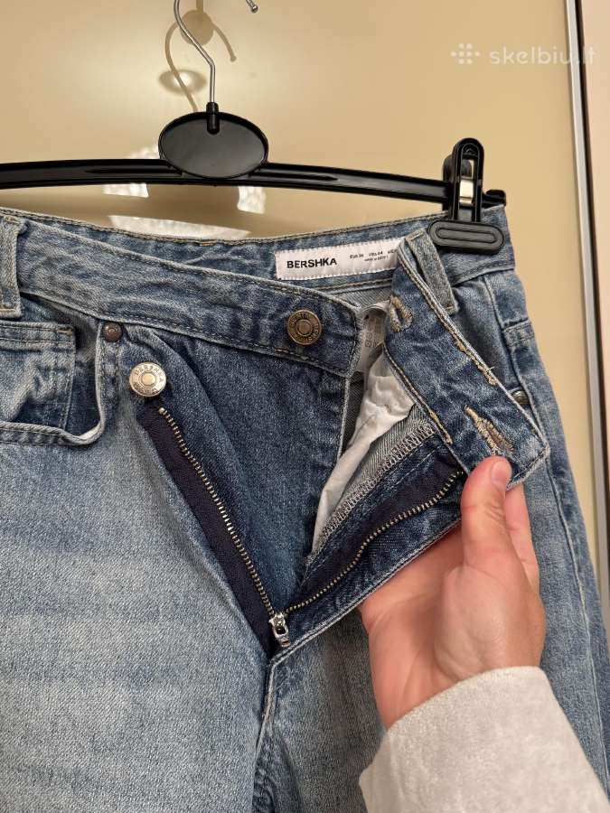 Bershka džinsai susiaustu juosmeniu - nuotraukos Nr. 13