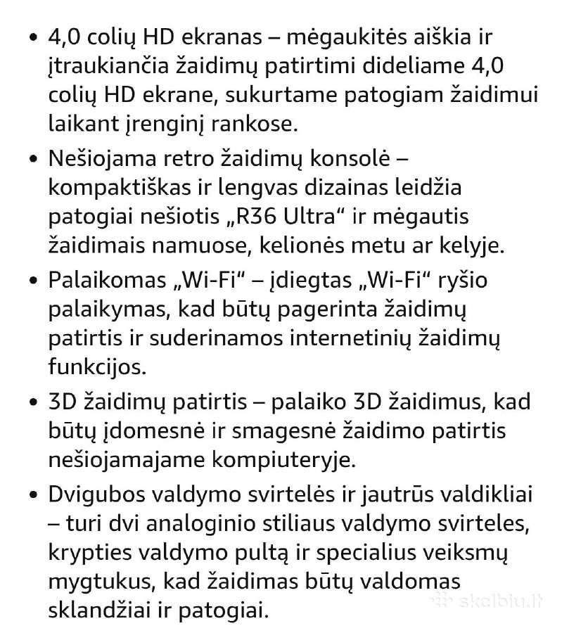 R36 ultra retro žaidimų konsole,64gb - nuotraukos Nr. 4