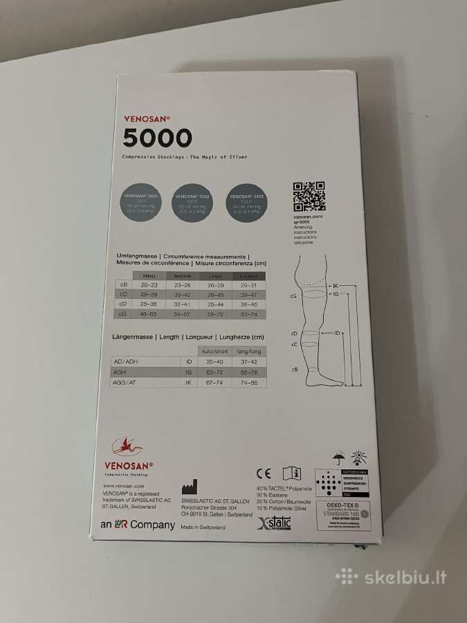 Naujos Venosan 5000 kompresinės kojinės, M dydis - nuotraukos Nr. 3