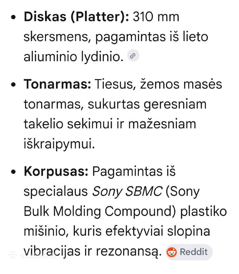 Sony Ps-x55 plokštelių grotuvas - nuotraukos Nr. 21