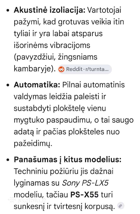 Sony Ps-x55 plokštelių grotuvas - nuotraukos Nr. 22