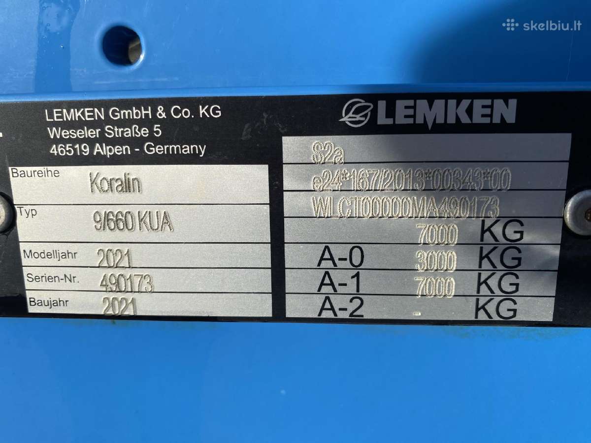 Lemken koralin 9/660 - nuotraukos Nr. 12