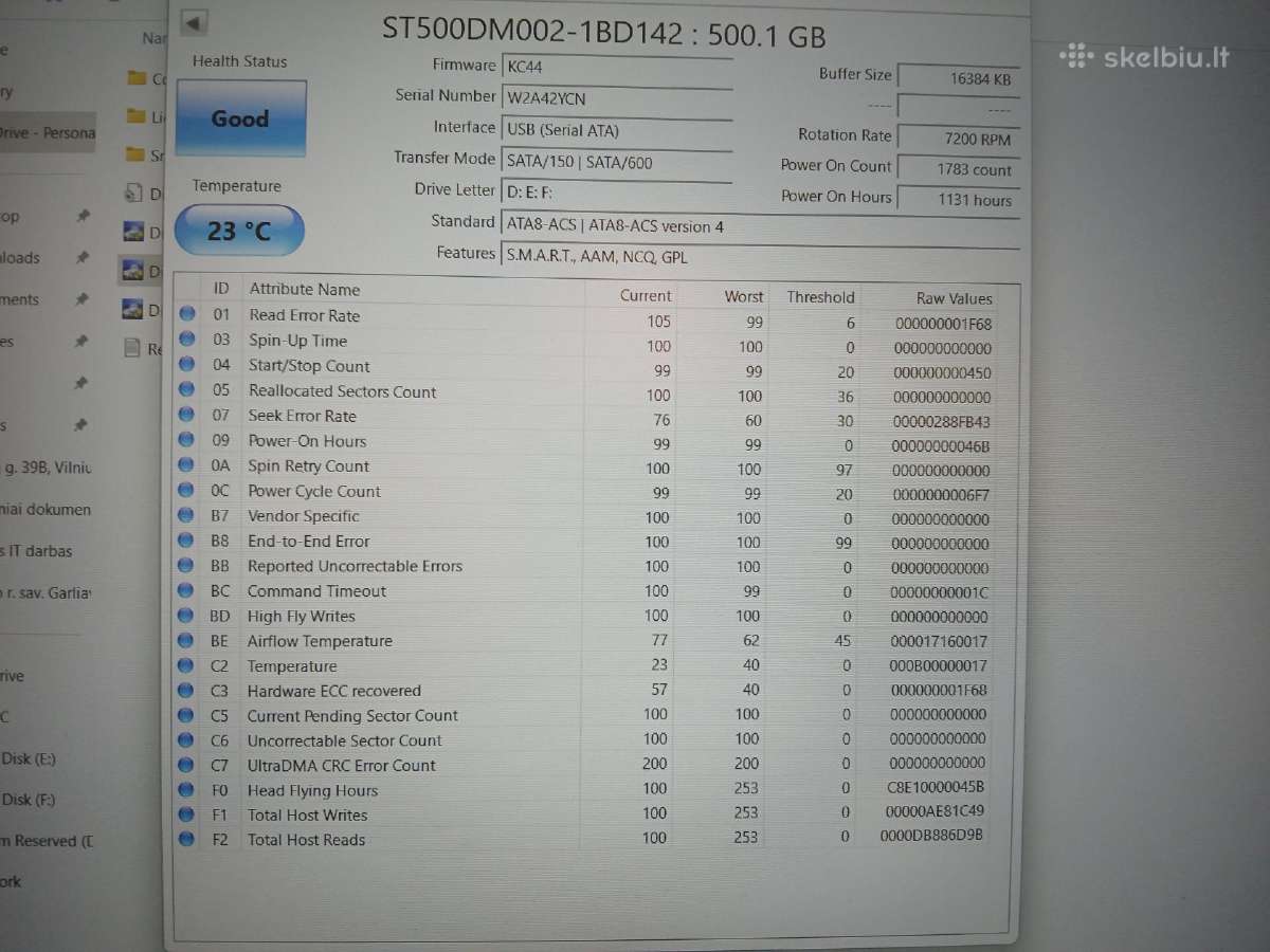 Parduodu Seagate Barracuda 500 GB diskus - nuotraukos Nr. 3