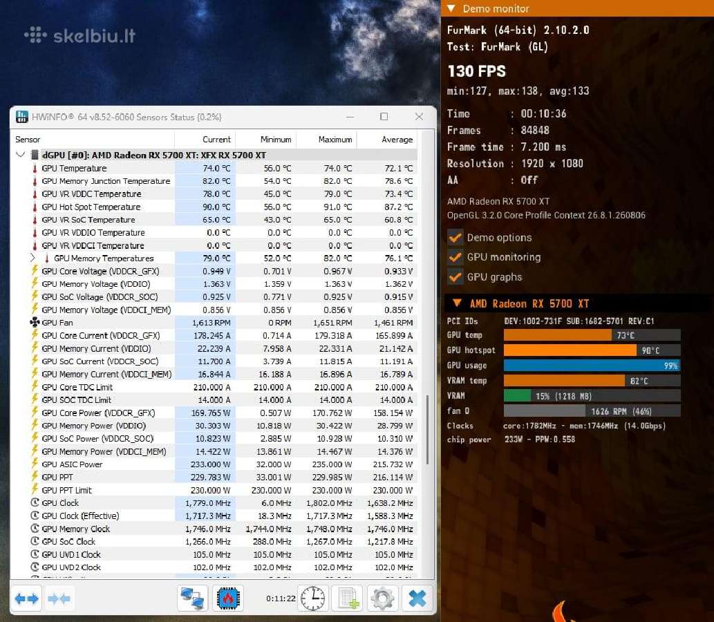 Amd Radeon Rx5700xt 8gb (Thicc III Ultra) Gpu - nuotraukos Nr. 3