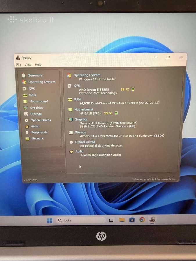 Hp 255 G9 Ryzen 5 5625u 16gb RAM 15.6 - nuotraukos Nr. 9
