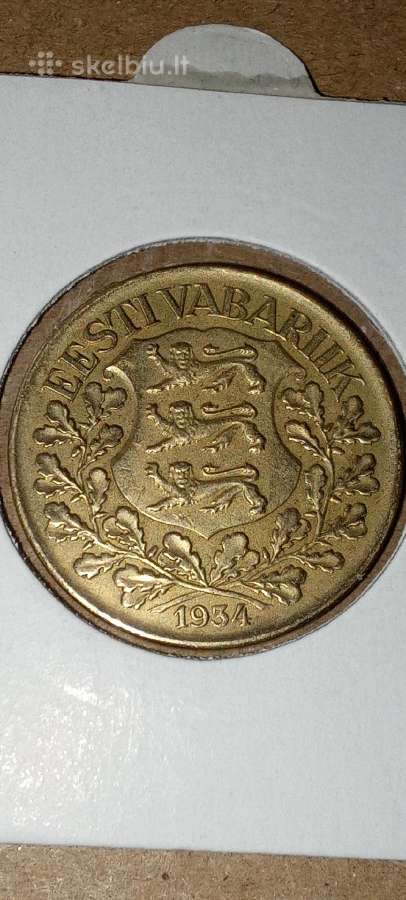Estija 1 krona 1934 - nuotraukos Nr. 2