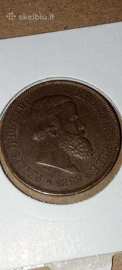 Brazilija 20 realų 1869 - nuotraukos Nr. 2