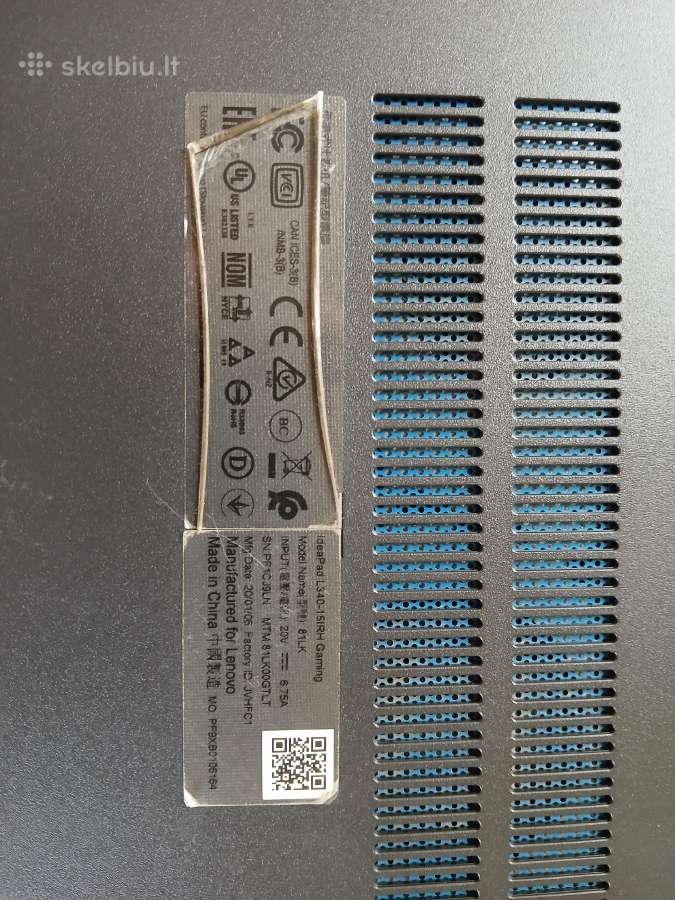 Lenovo Ideapad L34015irh Gaming - nuotraukos Nr. 3