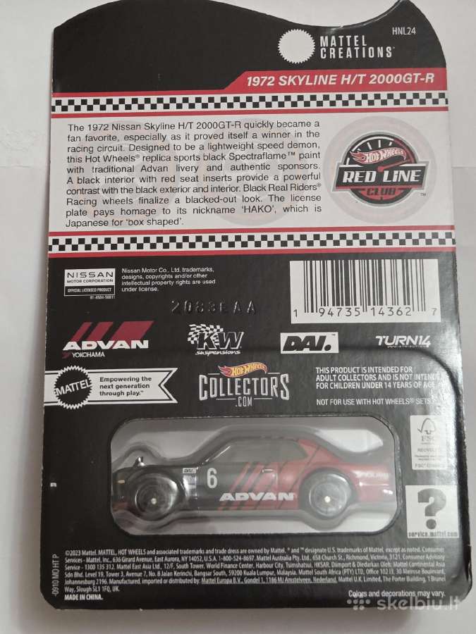 Hot Wheels Rlc 1972 Skyline H/t 2000gt-r - nuotraukos Nr. 8