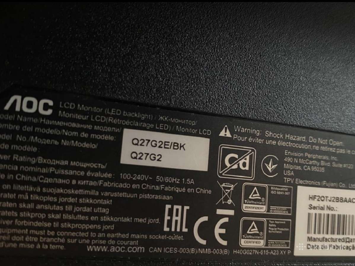 1440p 155hz Aoc Ir 1080p 240hz Samsung - nuotraukos Nr. 3