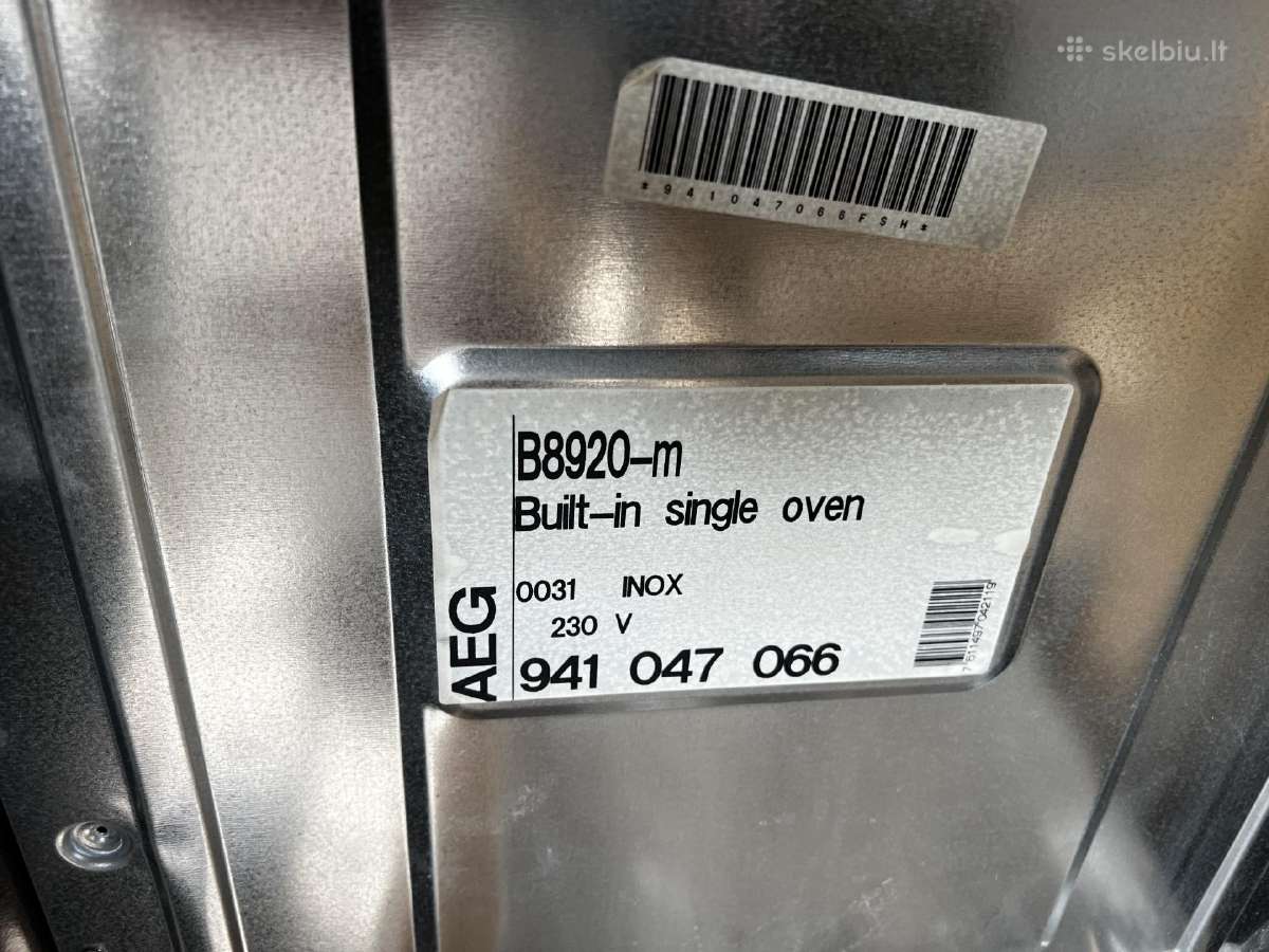 Aeg Competence B8920-m įmontuojama garinė orkaitė - nuotraukos Nr. 7