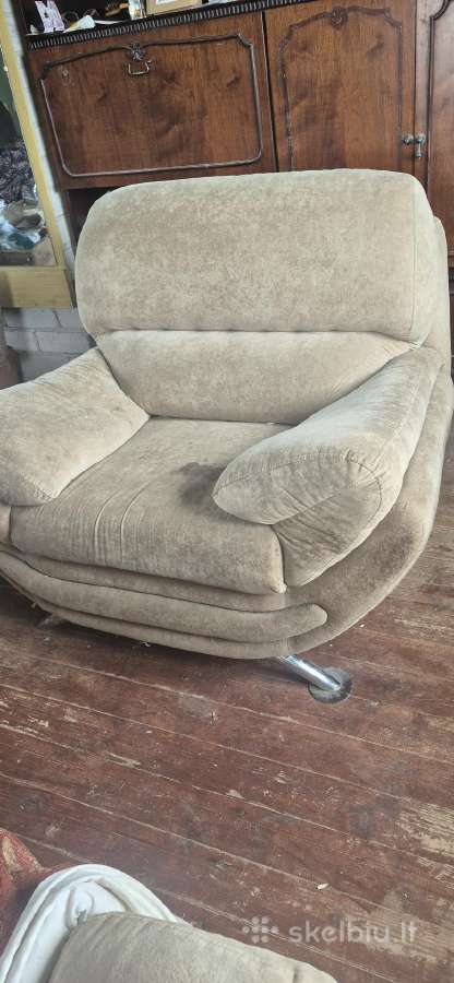 Atiduodu baldu komplekta: didele sofa ir 2 kreslai - nuotraukos Nr. 2
