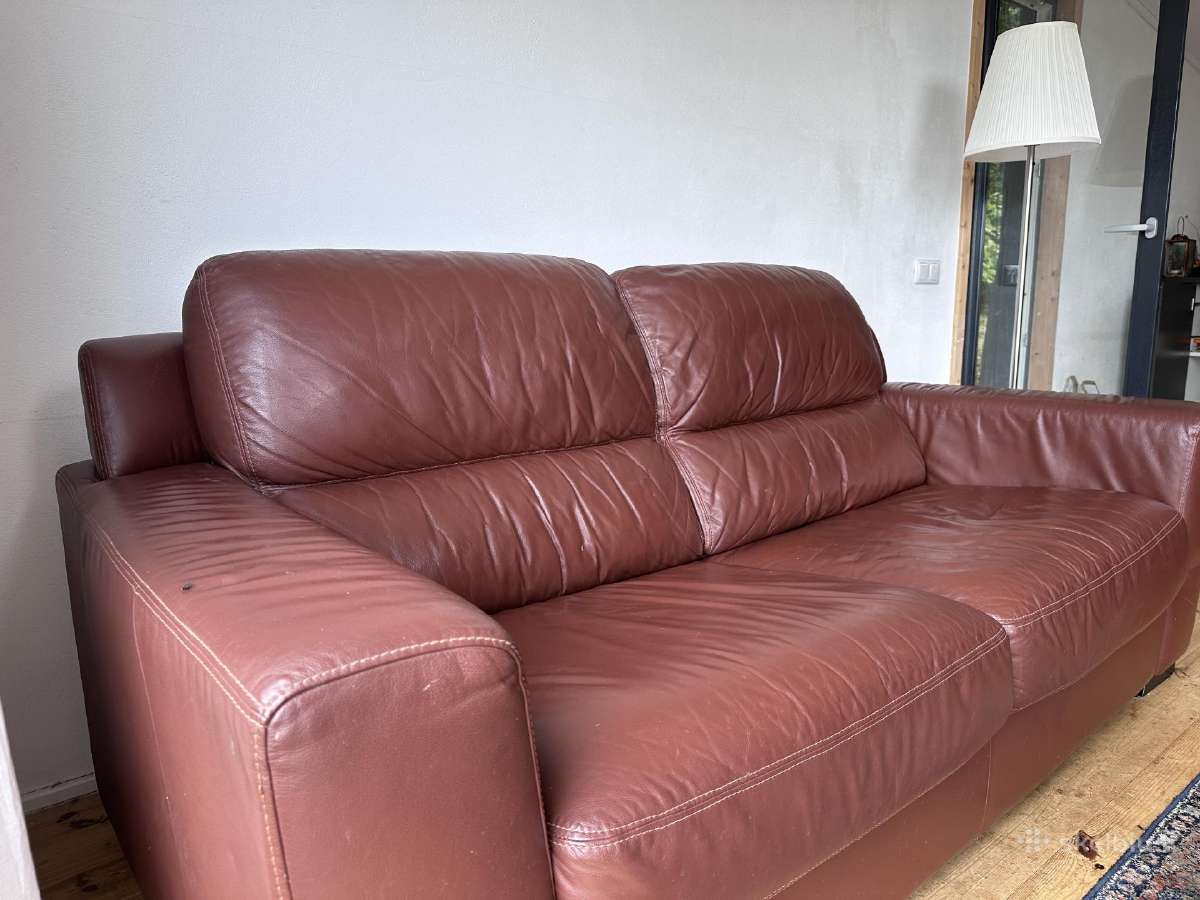 Dvivietė odinė sofa - 80 € - nuotraukos Nr. 2