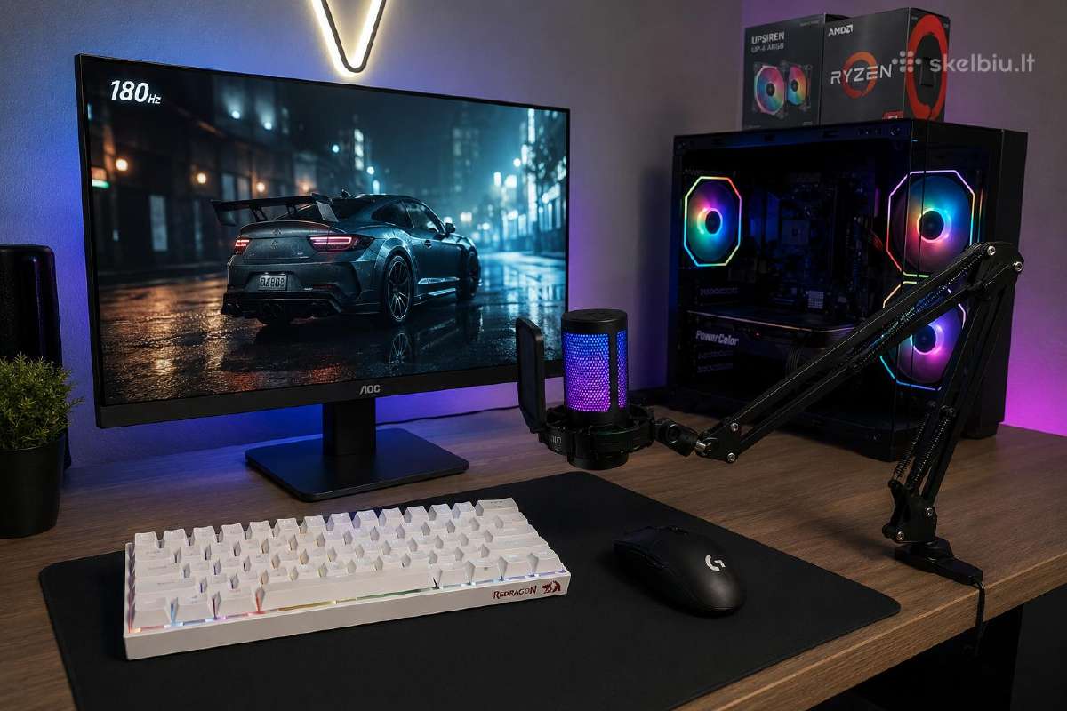 Pilnas Pc Setas Rx 5600 XT 6gb 16gb RAM - nuotraukos Nr. 2