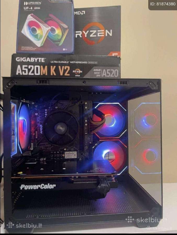 Pilnas Pc Setas Rx 5600 XT 6gb 16gb RAM - nuotraukos Nr. 3