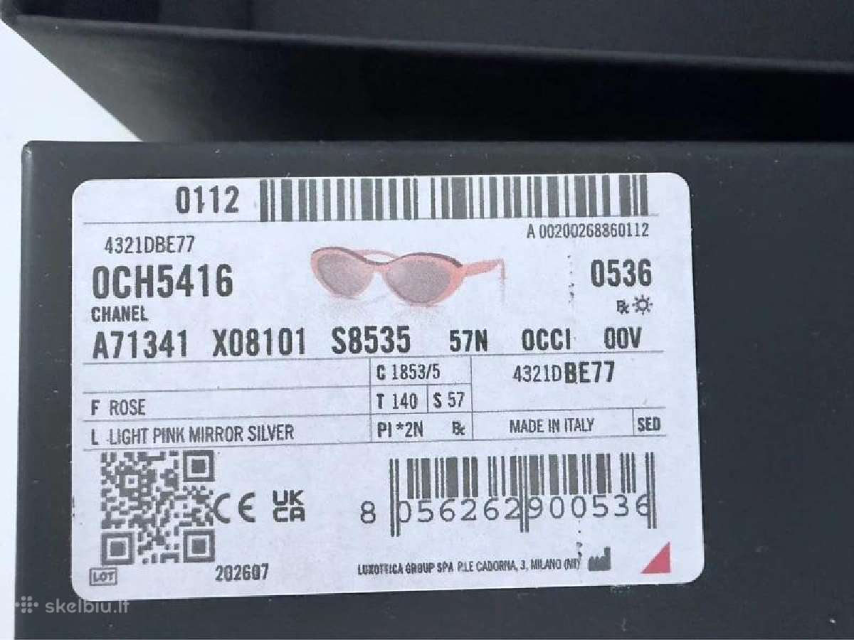 Visiškai nauji rožiniai Chanel Ch5416 akiniai - nuotraukos Nr. 12