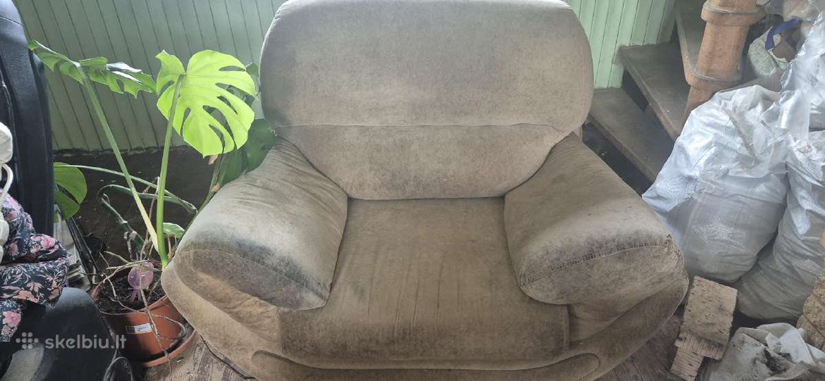 Atiduodu baldu komplekta: didele sofa ir 2 kreslai - nuotraukos Nr. 3