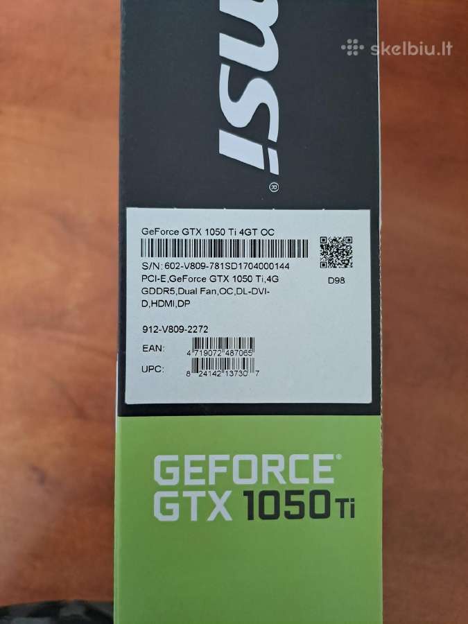 Nvidia Gtx 1050 Ti 4gb Oc - nuotraukos Nr. 13