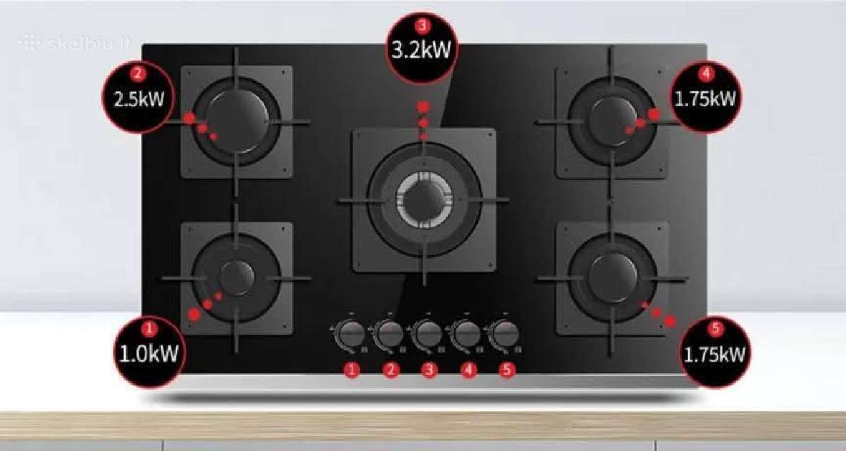 Hertz Forte ® Premium 5 degiklių, 3.2 kw 90cm - nuotraukos Nr. 7