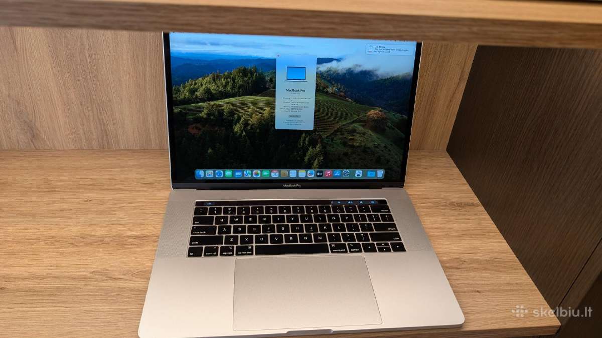 Tvarkingas MacBook Pro 15" 2018 16gb RAM, 256 GB - nuotraukos Nr. 3