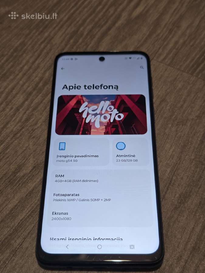 Motorolo Moto G54 5G - nuotraukos Nr. 7