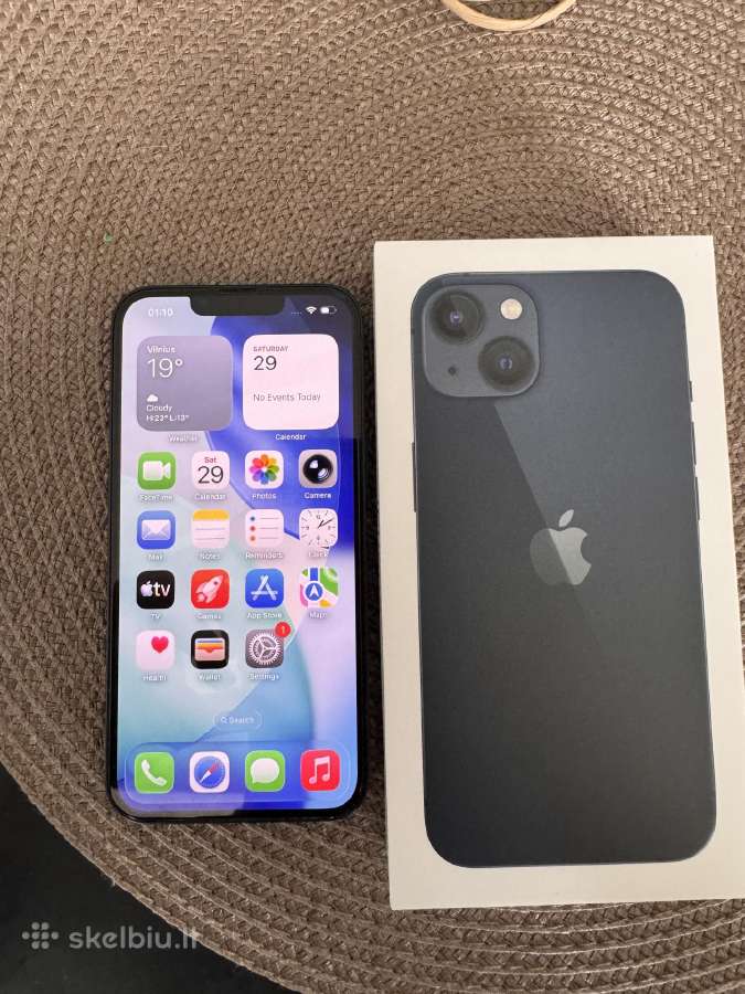 iPhone 13 128gb Midnightlabai tvarkingas 79% - nuotraukos Nr. 2