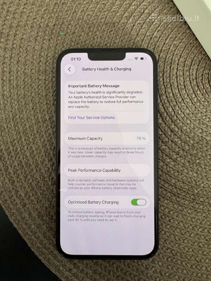 iPhone 13 128gb Midnightlabai tvarkingas 79% - nuotraukos Nr. 3