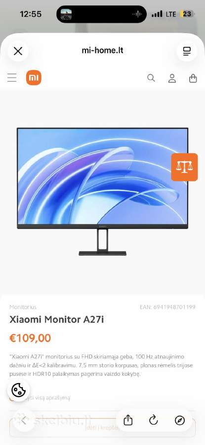 Monitorius xiaomi - nuotraukos Nr. 2