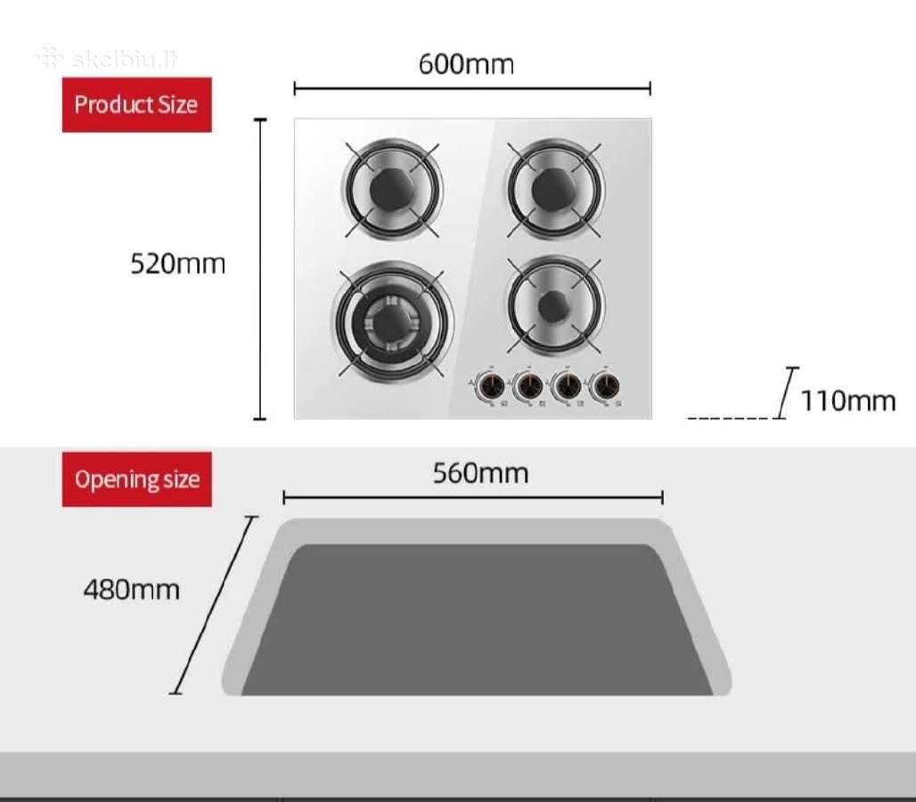 Hertz Forte ® Premium 4 degiklių, 3.2 kw 60cm - nuotraukos Nr. 11