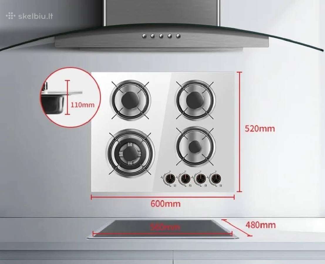Hertz Forte ® Premium 4 degiklių, 3.2 kw 60cm - nuotraukos Nr. 12