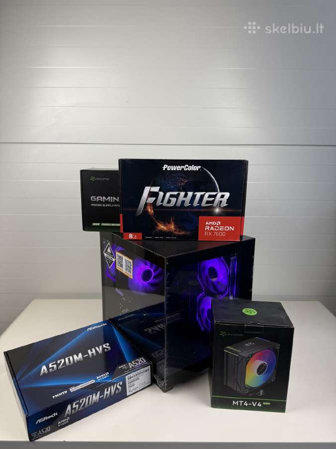 Naujas Žaidimų Kompiuteris Rx 7600 Ryzen 5 5500 - nuotraukos Nr. 2