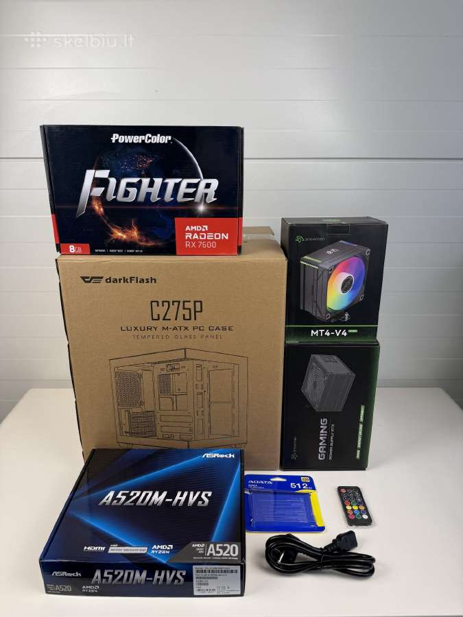 Naujas Žaidimų Kompiuteris Rx 7600 Ryzen 5 5500 - nuotraukos Nr. 18