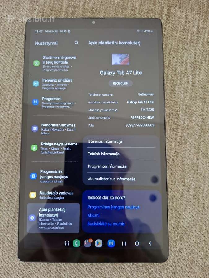 Galaxy tab A7 lite - nuotraukos Nr. 3