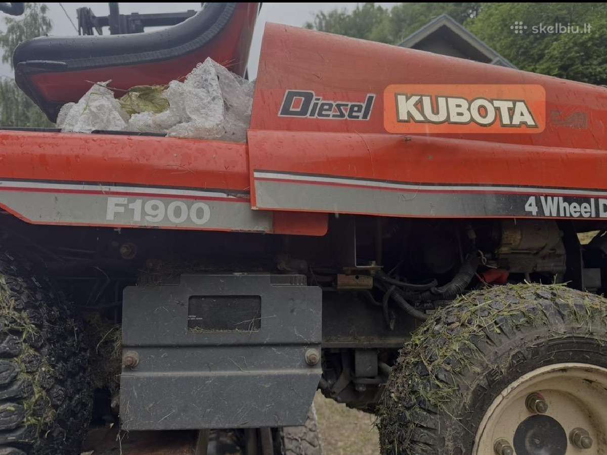 Kubota F1900 4x4 traktoriukas žoliapjovė - nuotraukos Nr. 6