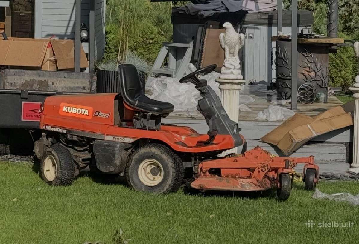 Kubota F1900 4x4 traktoriukas žoliapjovė - nuotraukos Nr. 7