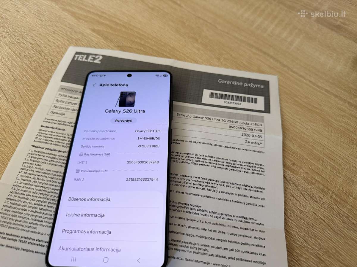 Samsung Galaxy S26 Ultra, 12/256gb Black - nuotraukos Nr. 10
