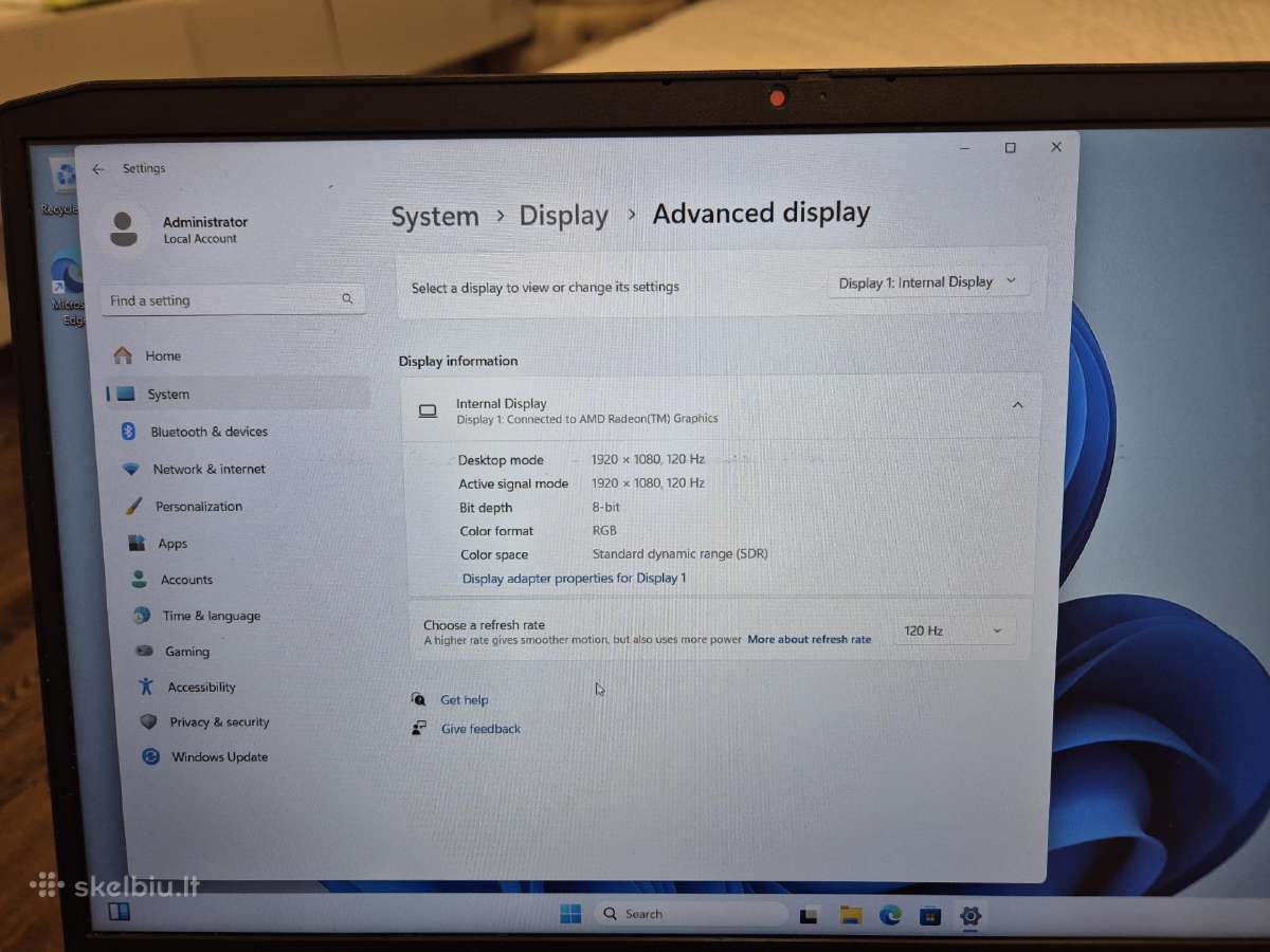 Lenovo Gaming 3 Ryzen 5 5600 16gb RAM Rtx 3050 - nuotraukos Nr. 2