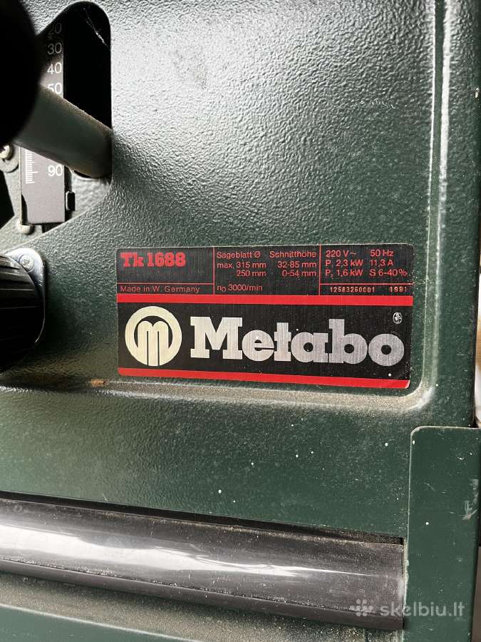 Išilginės pjovimo staklės Metabo - nuotraukos Nr. 3